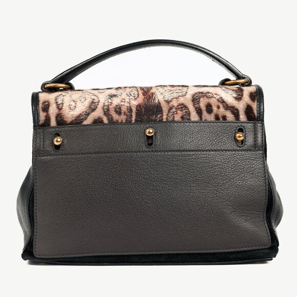 Yves Saint Laurent Small Muse Two Grey Leopard-Calf Hair 2-Way Top-Handle Bag - Picture 4 of 13